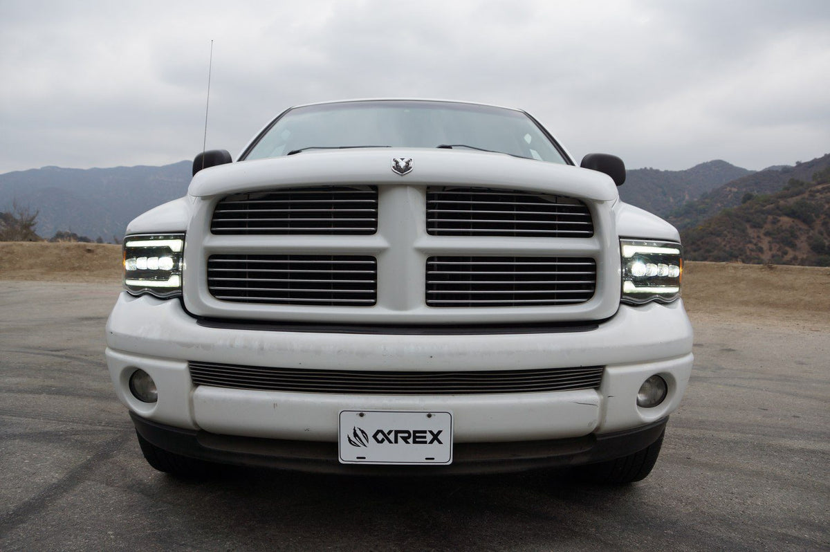 AlphaRex 02-05 Dodge Ram NOVA-Series LED Projector Headlights Alpha-Black