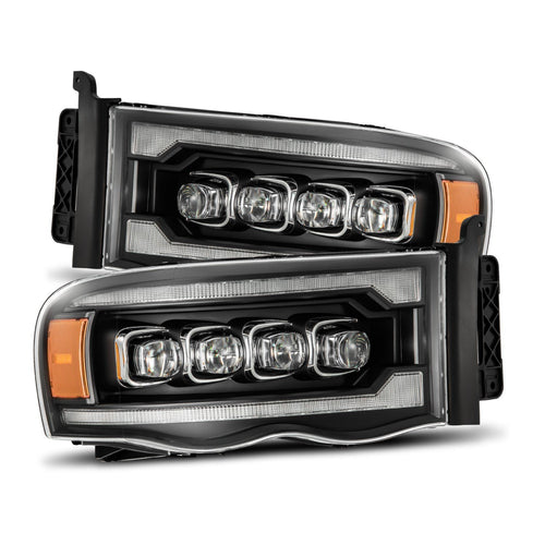 AlphaRex 02-05 Dodge Ram NOVA-Series LED Projector Headlights Black