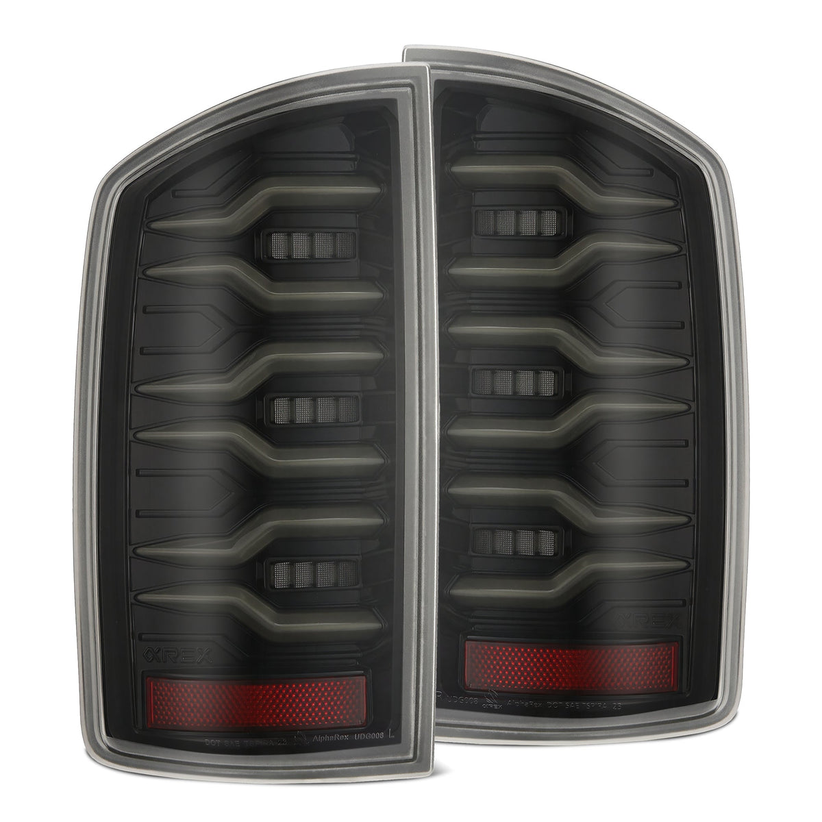 AlphaRex 02-06 Dodge Ram 1500/03-06 Dodge Ram 2500/3500 Truck LUXX-Series LED Tail Lights Alpha-Black