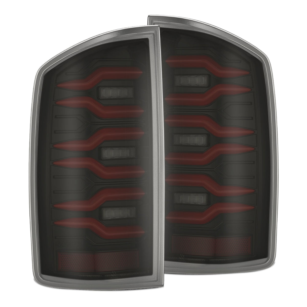 AlphaRex 02-06 Dodge Ram 1500/03-06 Dodge Ram 2500/3500 Truck LUXX-Series LED Tail Lights Black-Red