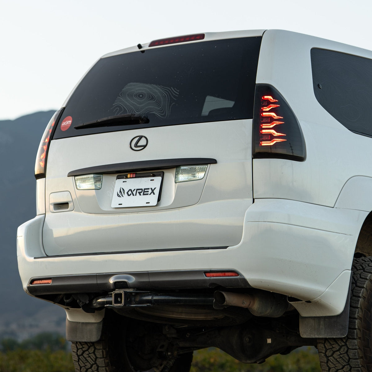 AlphaRex 03-09 Lexus GX 470 LUXX-Series LED Tail Lights Black Smoke