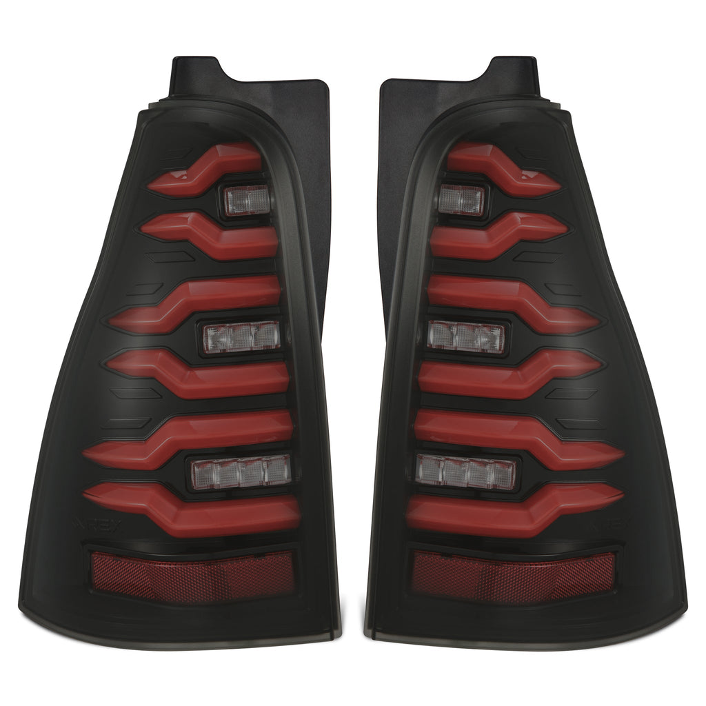 AlphaRex 03-09 Toyota 4Runner LUXX-Series LED Tail Lights Black-Red