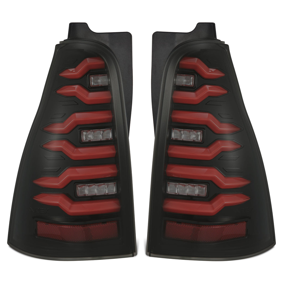 AlphaRex 03-09 Toyota 4Runner LUXX-Series LED Tail Lights Black-Red