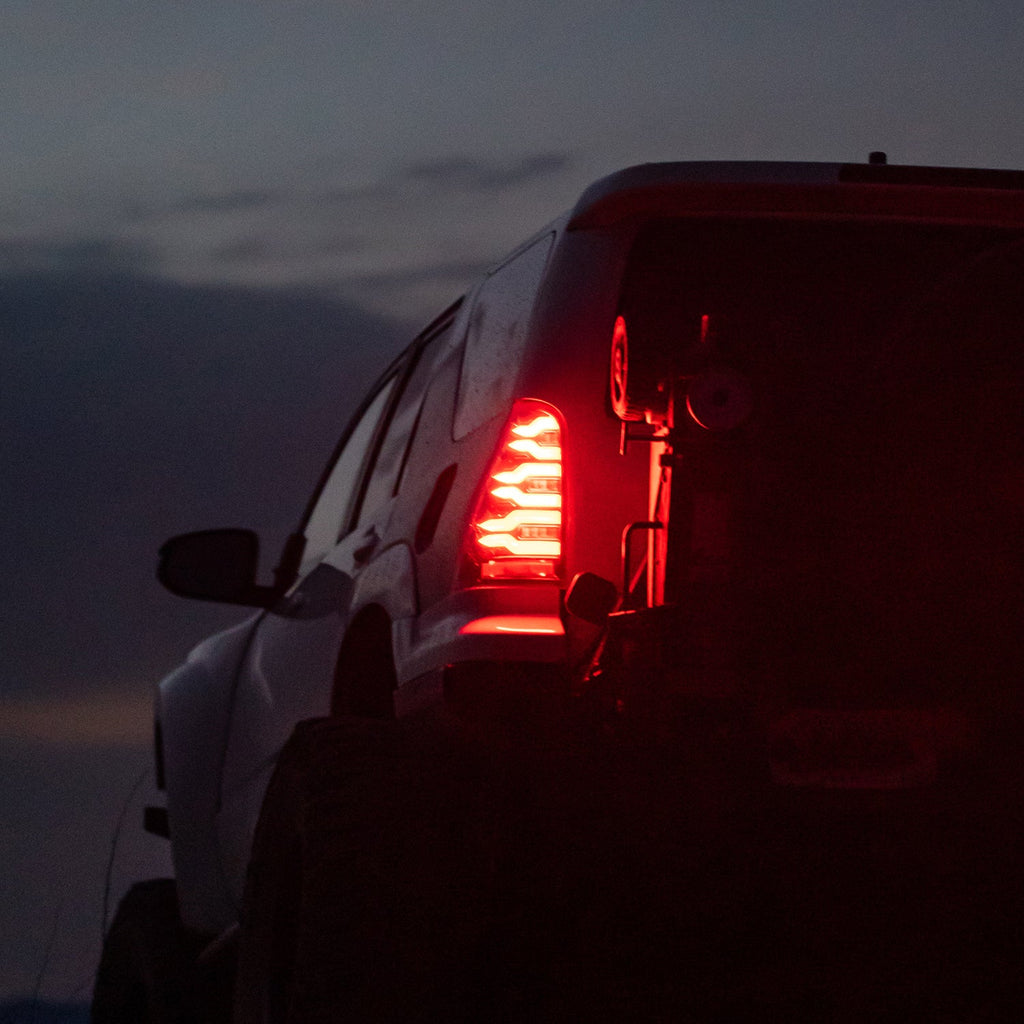AlphaRex 03-09 Toyota 4Runner LUXX-Series LED Tail Lights Black-Red