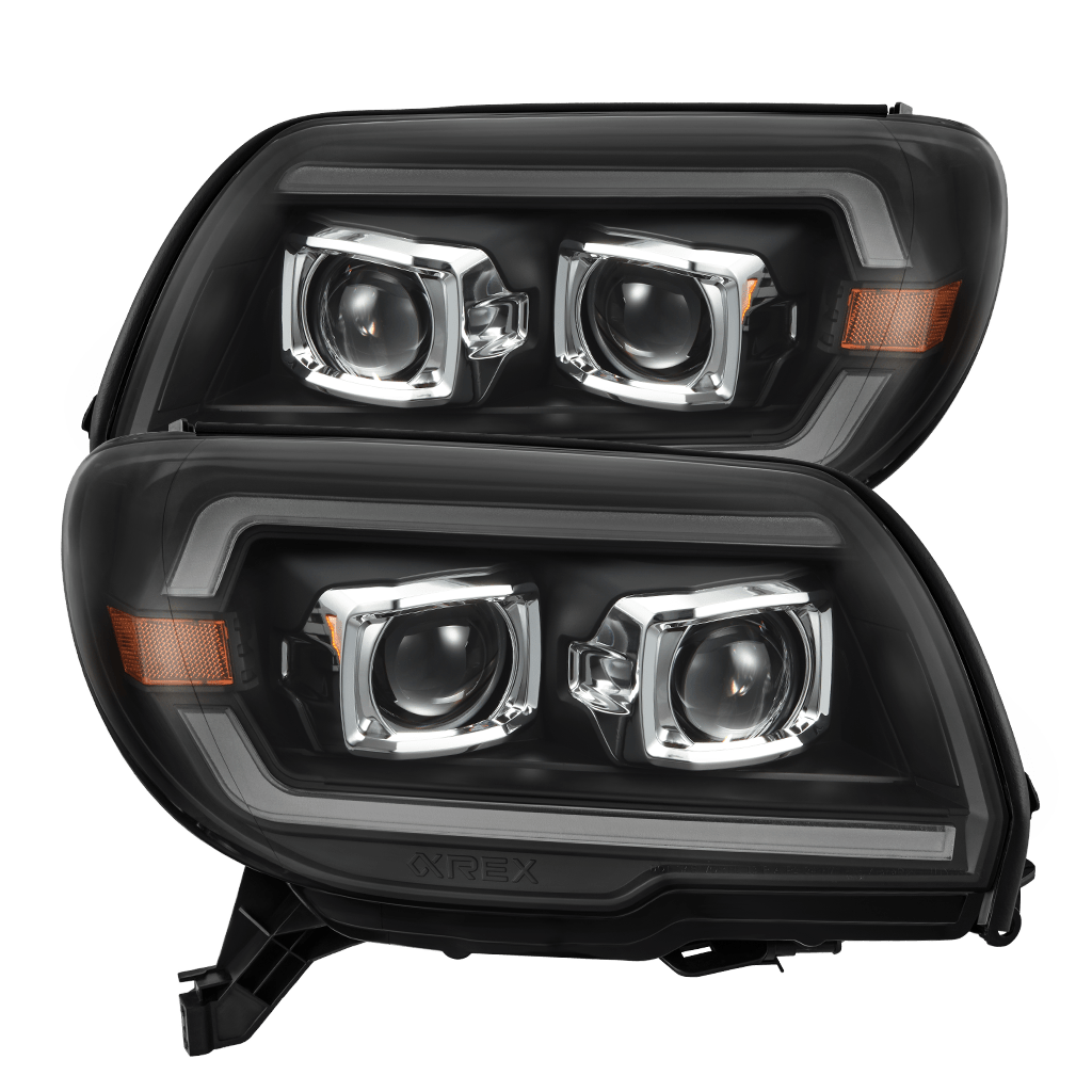 AlphaRex 03-09 Toyota 4Runner PRO-Series Halogen Projector Headlights Black