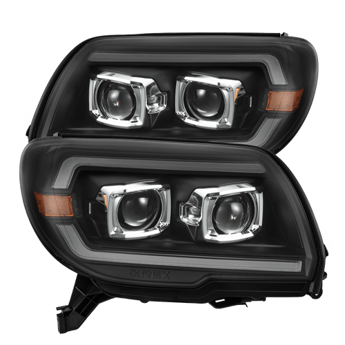 AlphaRex 03-09 Toyota 4Runner PRO-Series Halogen Projector Headlights Black