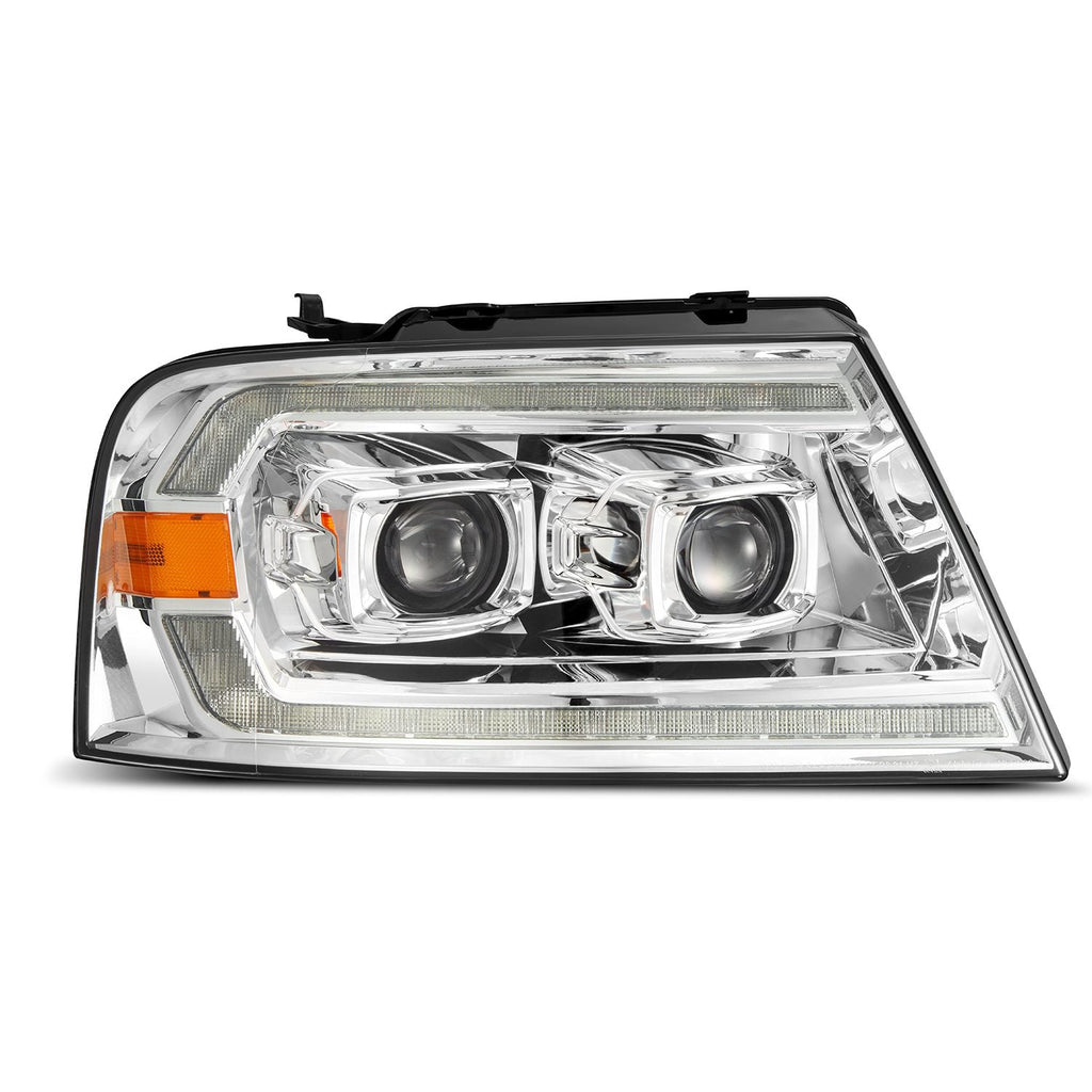AlphaRex 04-08 Ford F150 / 06-08 Lincoln Mark LT LUXX-Series LED Projector Headlights Chrome