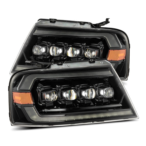 AlphaRex 04-08 Ford F150 / 06-08 Lincoln Mark LT NOVA-Series LED Projector Headlights Alpha-Black