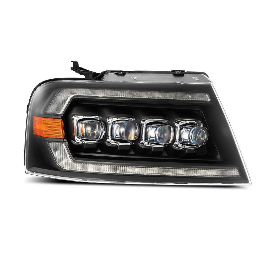 AlphaRex 04-08 Ford F150 / 06-08 Lincoln Mark LT NOVA-Series LED Projector Headlights Black