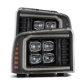 AlphaRex 05-07 Ford Super Duty/Excursion NOVA-Series LED Projector Headlights Black