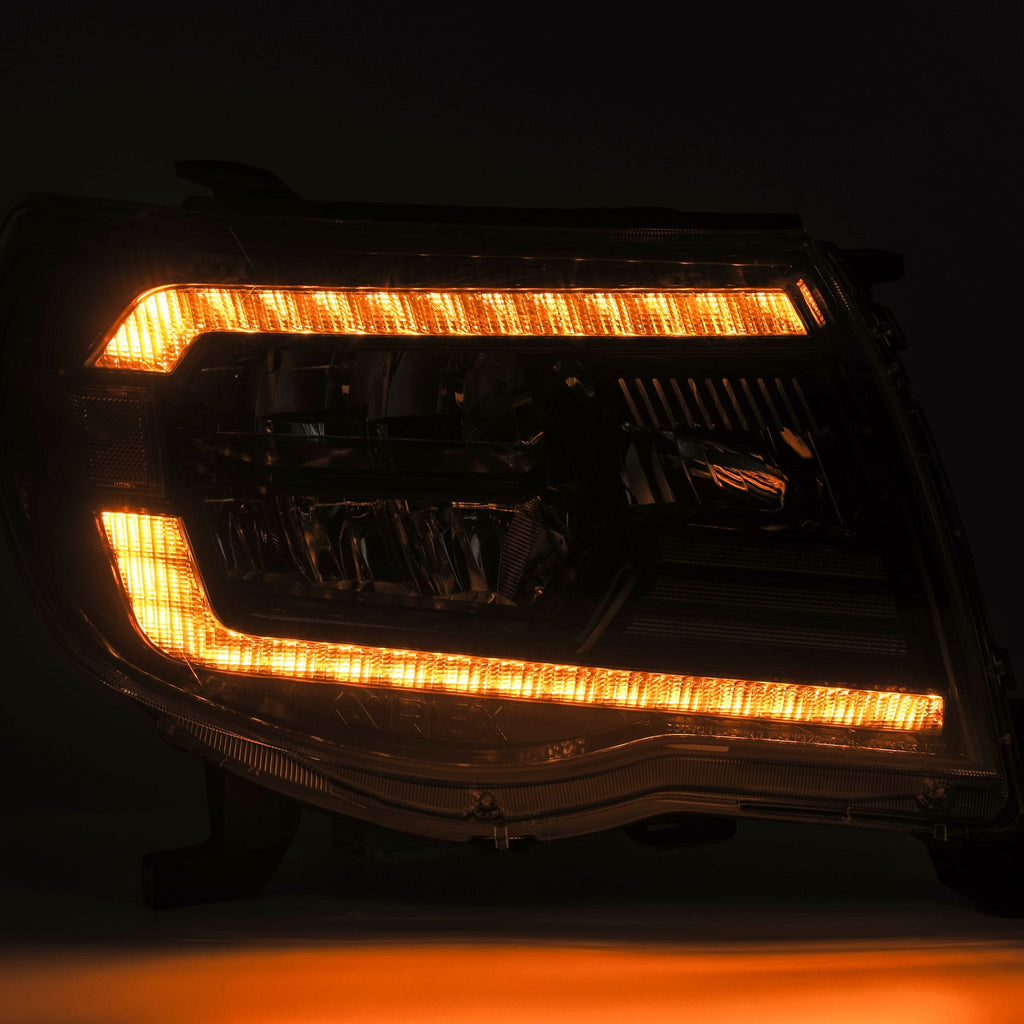 AlphaRex 05-11 Toyota Tacoma LUXX-Series LED Crystal Headlights Black