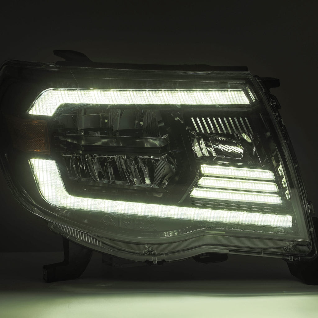 AlphaRex 05-11 Toyota Tacoma LUXX-Series LED Crystal Headlights Black