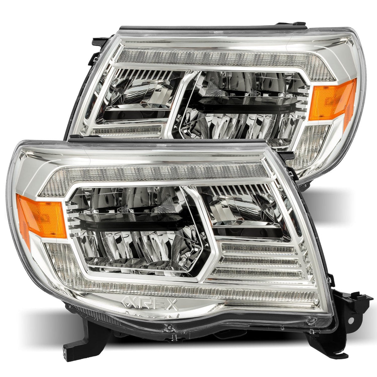 AlphaRex 05-11 Toyota Tacoma LUXX-Series LED Crystal Headlights Chrome