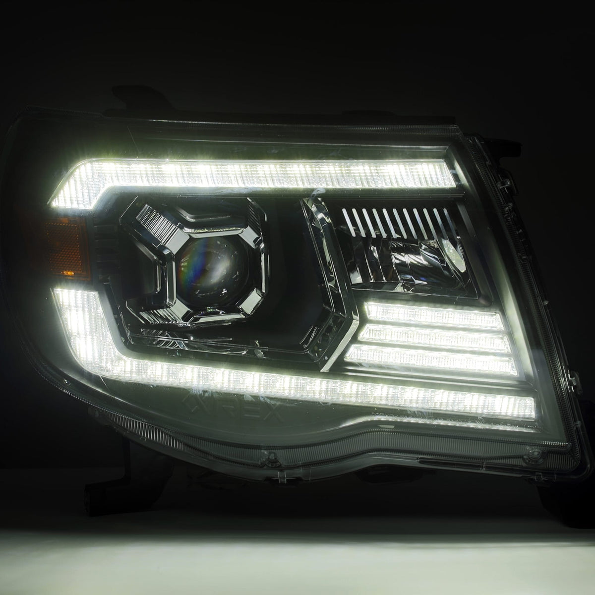 AlphaRex 05-11 Toyota Tacoma LUXX-Series LED Projector Headlights Alpha-Black