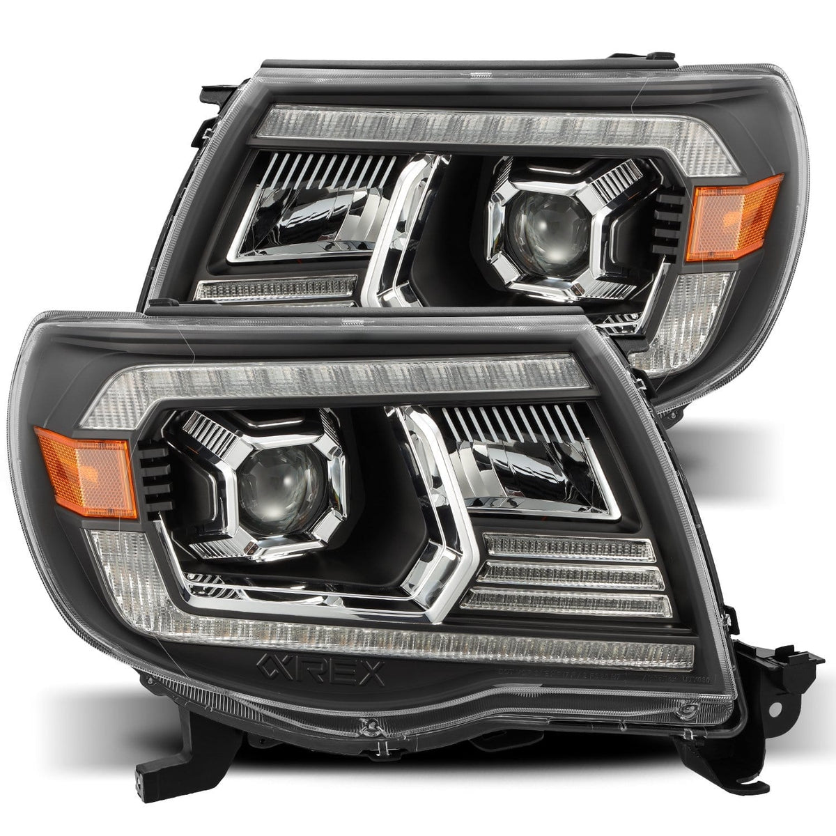 AlphaRex 05-11 Toyota Tacoma LUXX-Series LED Projector Headlights Black