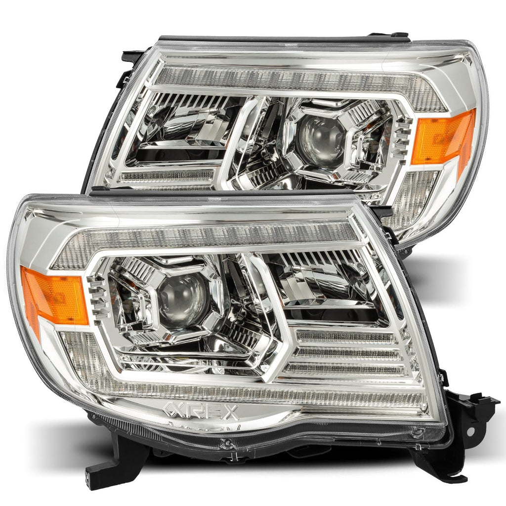 AlphaRex 05-11 Toyota Tacoma LUXX-Series LED Projector Headlights Chrome