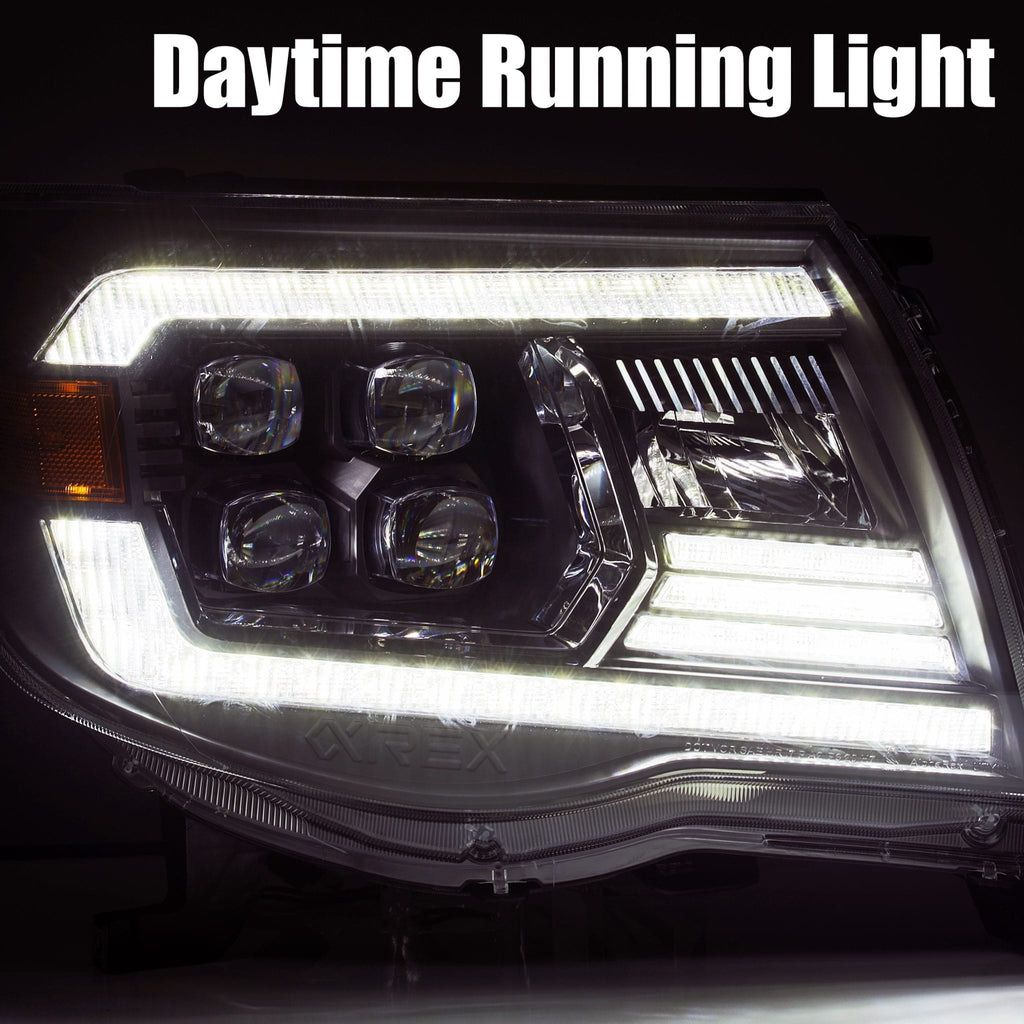 AlphaRex 05-11 Toyota Tacoma NOVA-Series LED Projector Headlights Alpha-Black