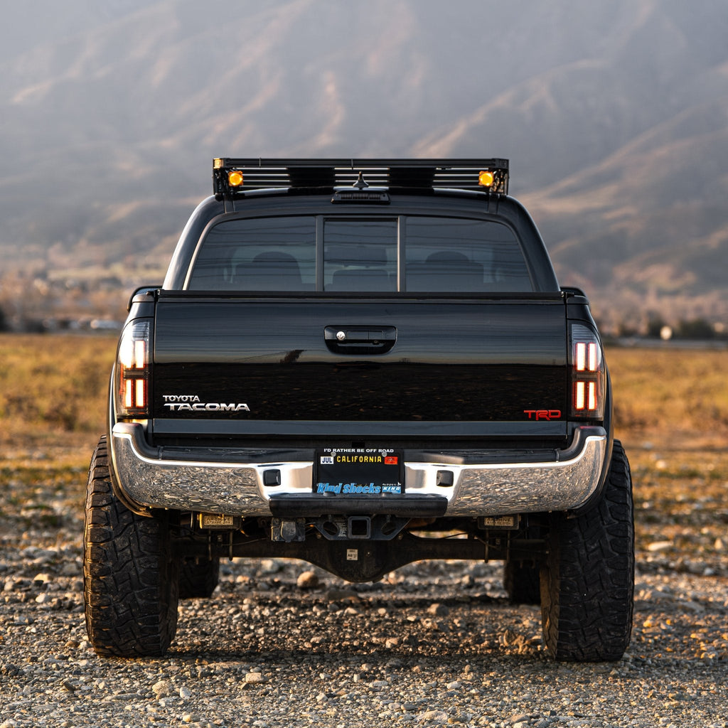 AlphaRex 05-15 Toyota Tacoma NOVA-Series Prismatic LED Tail Lights Black Smoke