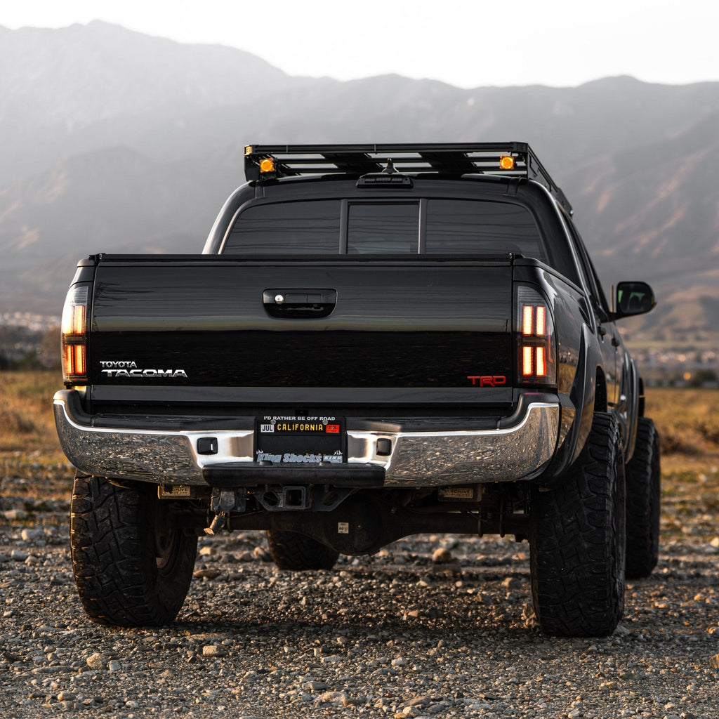 AlphaRex 05-15 Toyota Tacoma NOVA-Series Prismatic LED Tail Lights Black Smoke