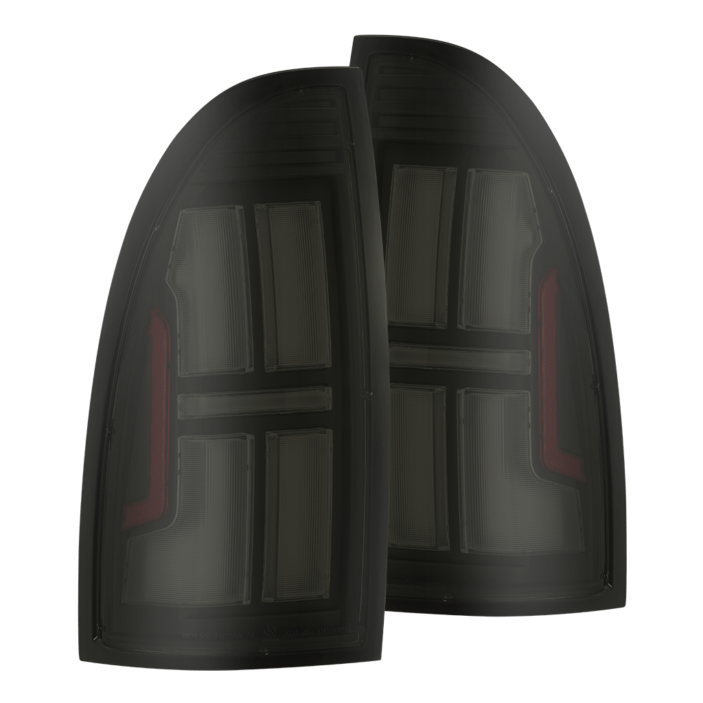 AlphaRex 05-15 Toyota Tacoma NOVA-Series Prismatic LED Tail Lights Black Smoke