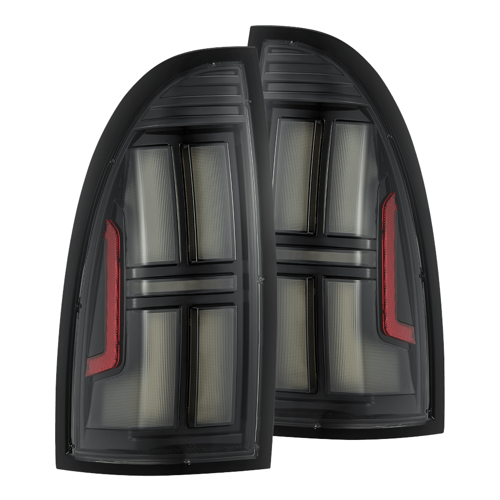 AlphaRex 05-15 Toyota Tacoma NOVA-Series Prismatic LED Tail Lights Black Clear