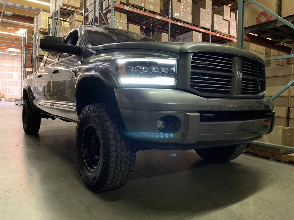 AlphaRex 06-08 Dodge Ram NOVA-Series LED Projector Headlights Alpha-Black