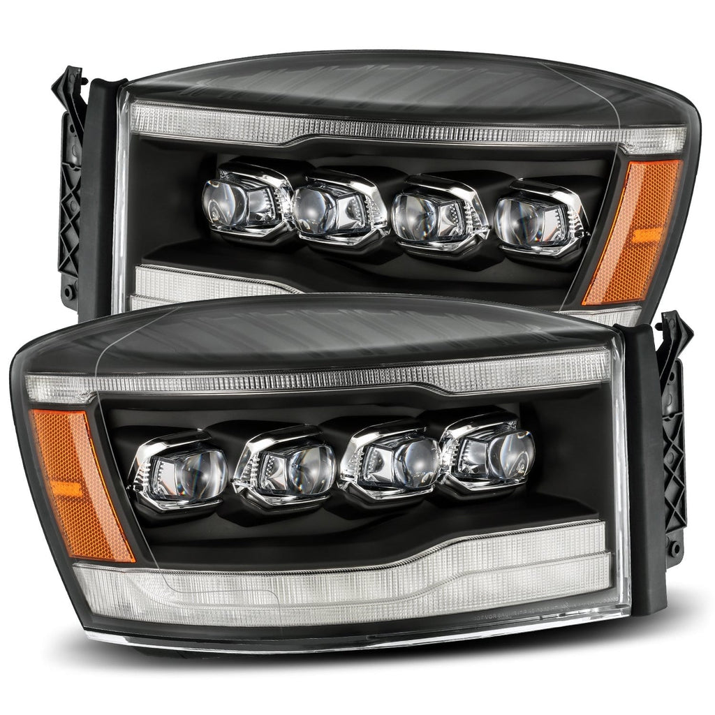 AlphaRex 06-08 Dodge Ram NOVA-Series LED Projector Headlights Black