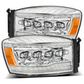 AlphaRex 06-08 Dodge Ram NOVA-Series LED Projector Headlights Chrome