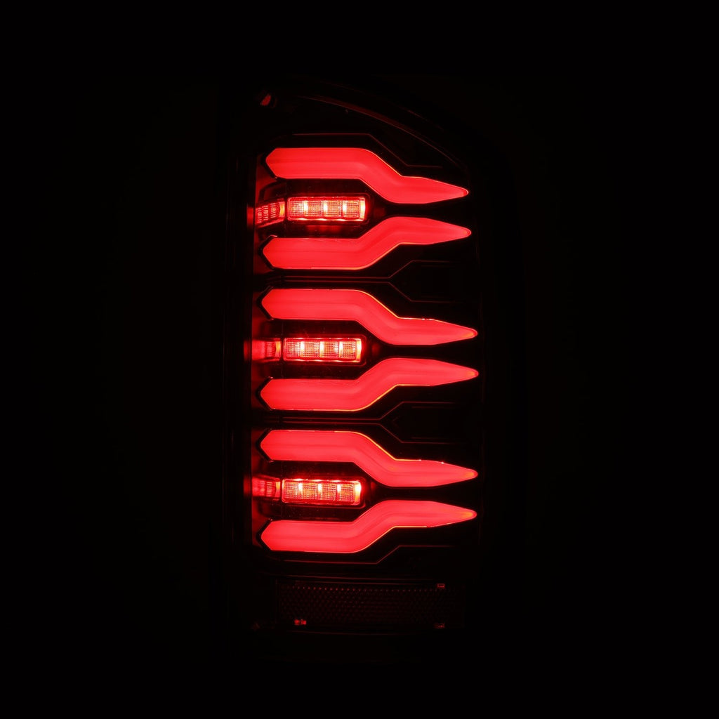 AlphaRex 07-08 Dodge Ram 1500/07-09 Dodge Ram 2500/3500 Truck LUXX-Series LED Tail Lights Alpha-Black