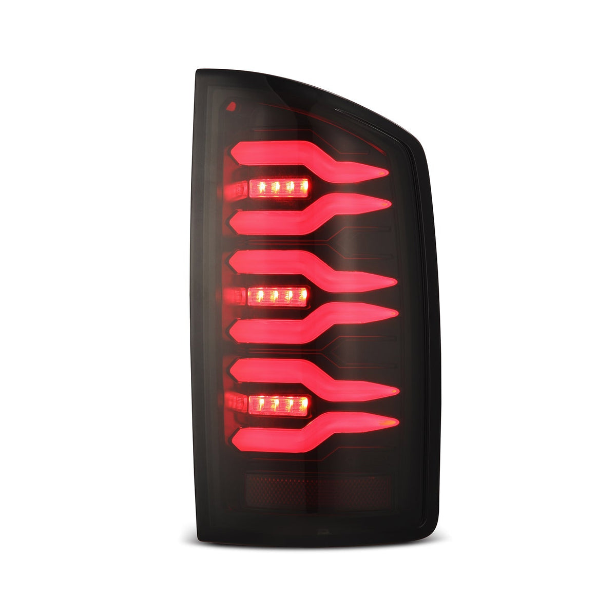 AlphaRex 07-08 Dodge Ram 1500/07-09 Dodge Ram 2500/3500 Truck LUXX-Series LED Tail Lights Black-Red