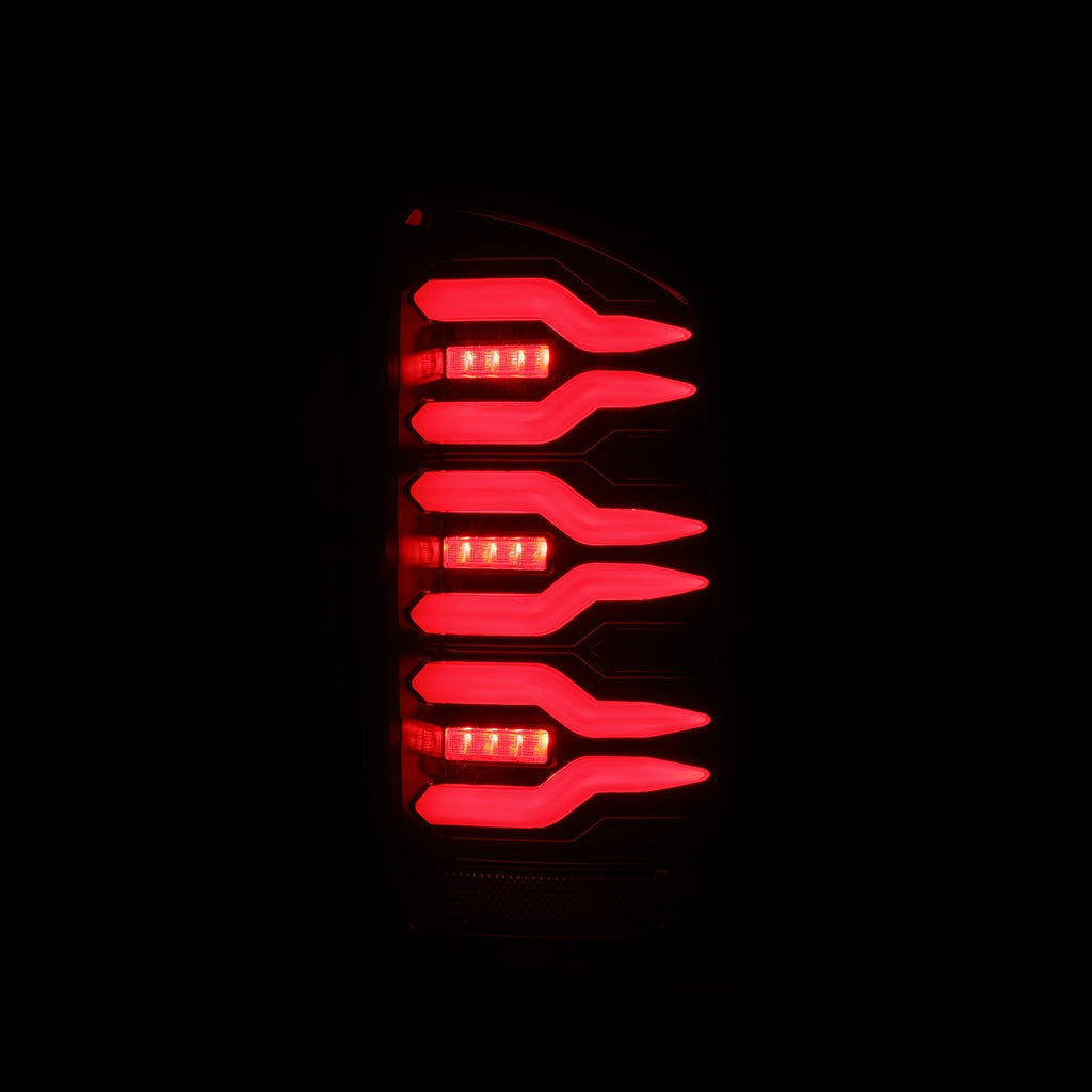 AlphaRex 07-08 Dodge Ram 1500/07-09 Dodge Ram 2500/3500 Truck LUXX-Series LED Tail Lights Black-Red