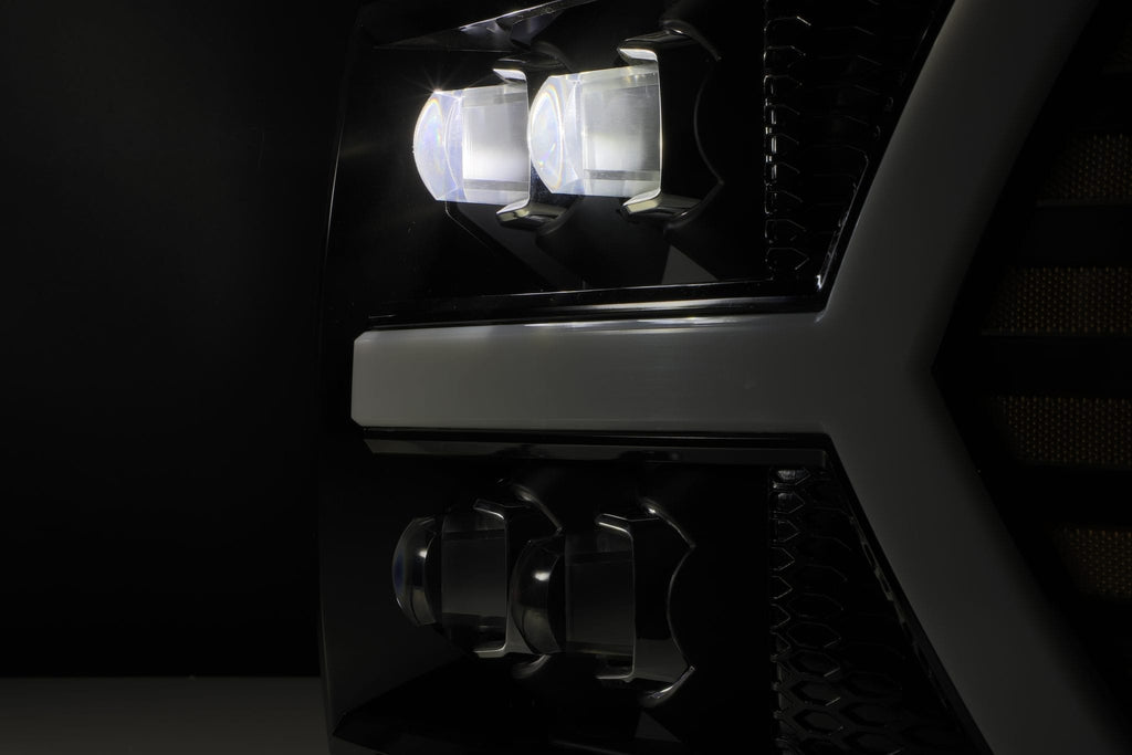 AlphaRex 07-13 Chevrolet Silverado NOVA-Series LED Projector Headlights Black