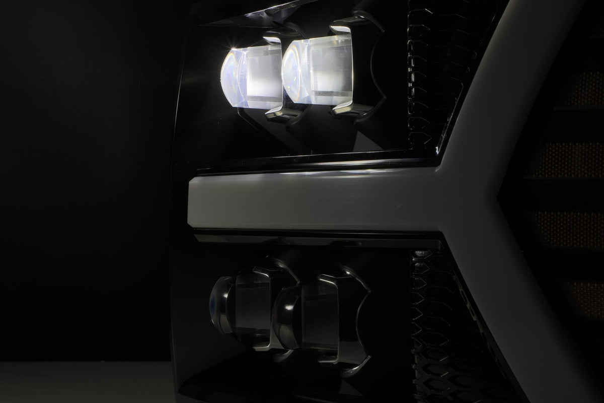 AlphaRex 07-13 Chevrolet Silverado NOVA-Series LED Projector Headlights Jet Black