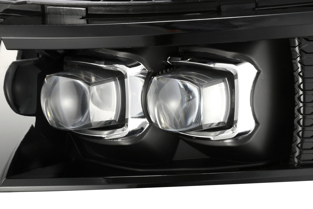 AlphaRex 07-13 Chevrolet Silverado NOVA-Series LED Projector Headlights Jet Black