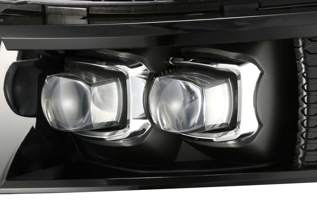 AlphaRex 07-13 Chevrolet Silverado NOVA-Series LED Projector Headlights Jet Black