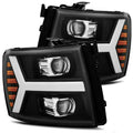 AlphaRex 07-13 Chevrolet Silverado PRO-Series Halogen Projector Headlights Black