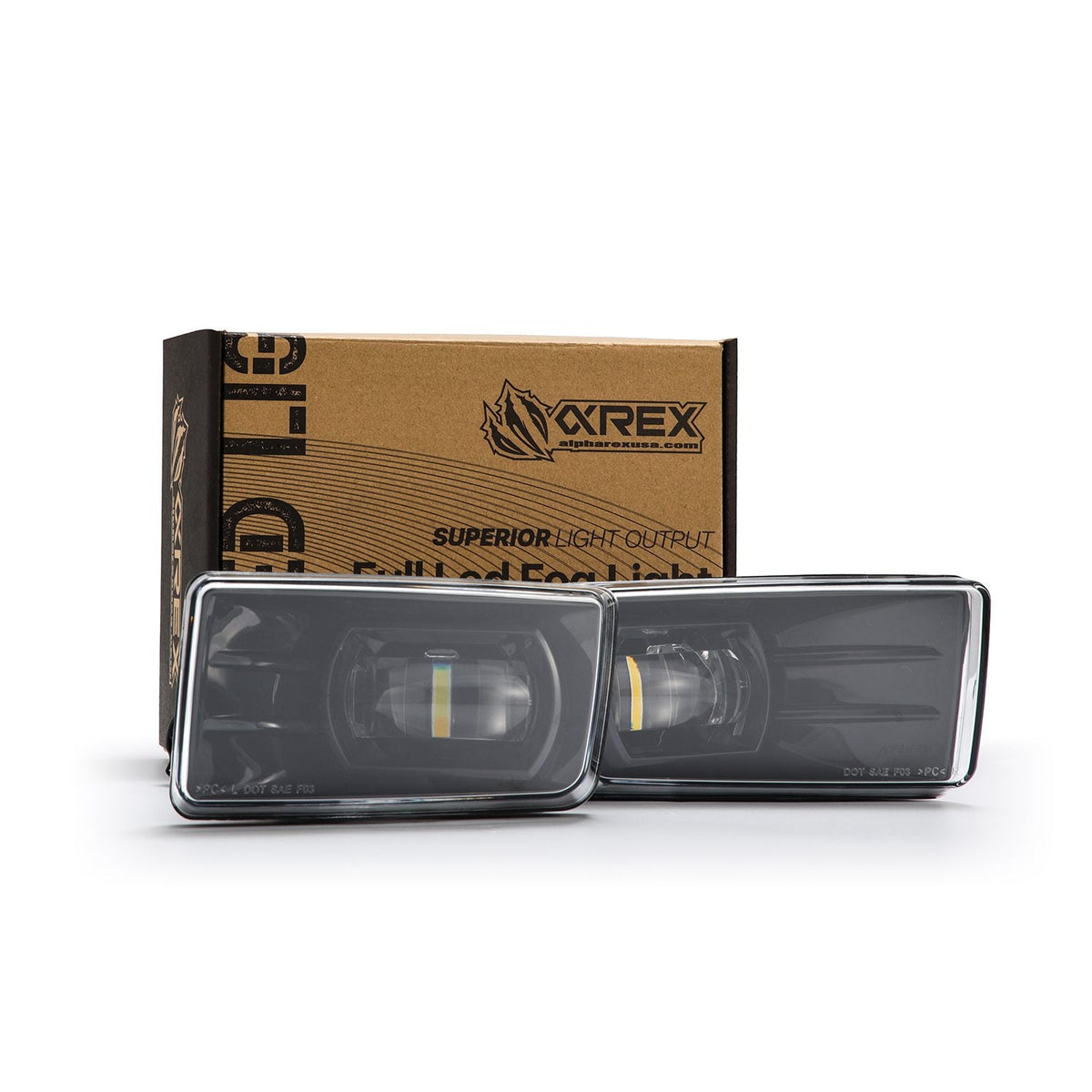 AlphaRex 07-13 Chevrolet Silverado/07-14 Tahoe/Avalanche/Suburban (4x4 package) DoubleTap Dual Color LED Projector Fog Lights