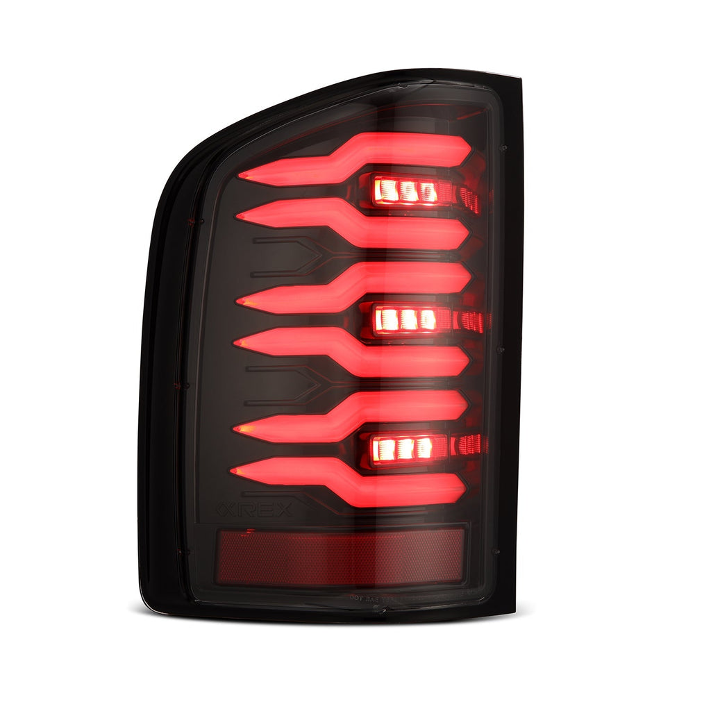 AlphaRex 07-13 Chevy Silverado LUXX-Series LED Tail Lights Alpha-Black
