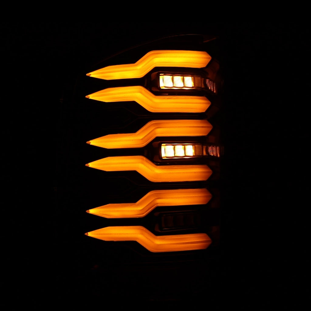 AlphaRex 07-13 Chevy Silverado LUXX-Series LED Tail Lights Alpha-Black