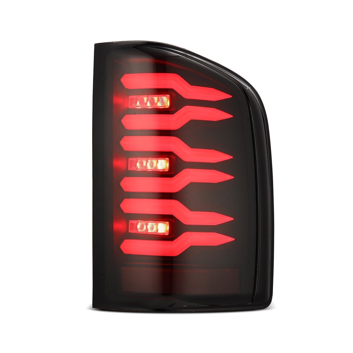 AlphaRex 07-13 Chevy Silverado LUXX-Series LED Tail Lights Black Smoke