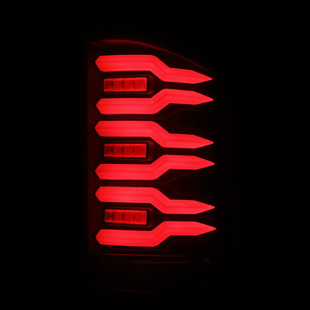 AlphaRex 07-13 Chevy Silverado LUXX-Series LED Tail Lights Black Smoke