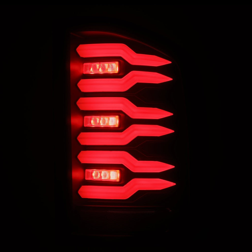 AlphaRex 07-13 Chevy Silverado LUXX-Series LED Tail Lights Black Smoke