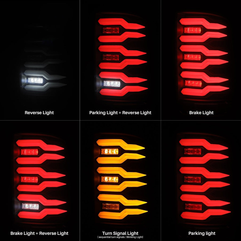 AlphaRex 07-13 GMC Sierra LUXX-Series LED Tail Lights Alpha-Black
