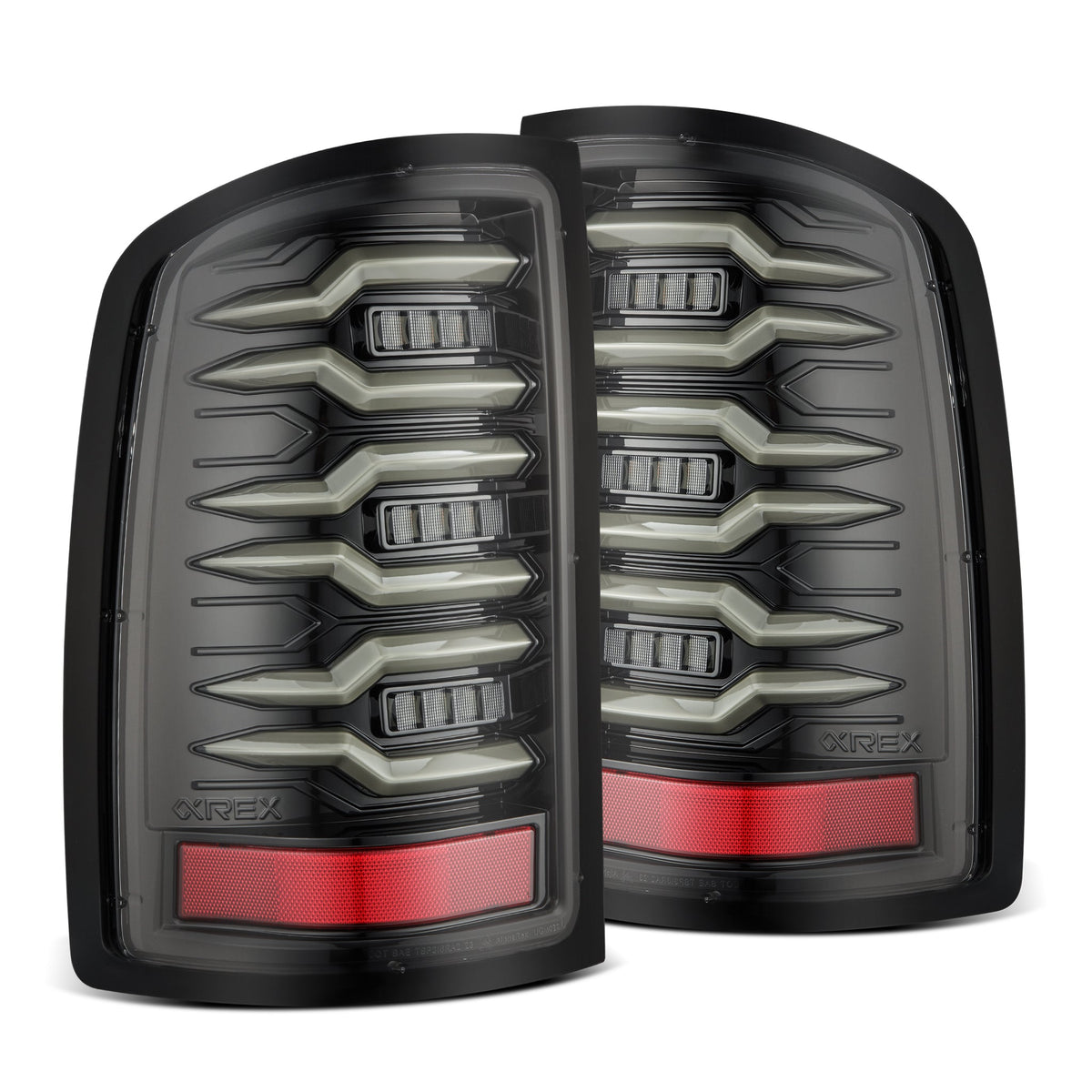 AlphaRex 07-13 GMC Sierra LUXX-Series LED Tail Lights Alpha-Black