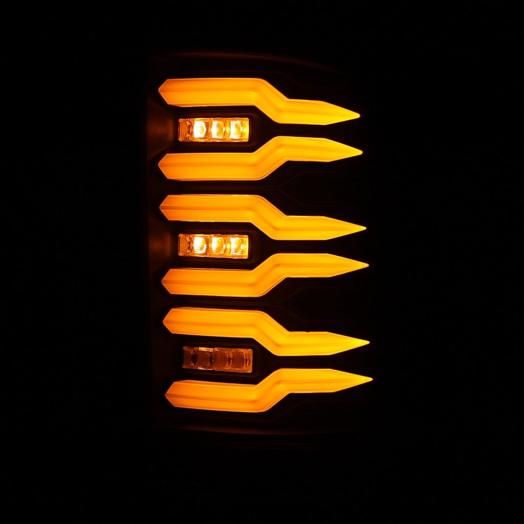 AlphaRex 07-13 GMC Sierra LUXX-Series LED Tail Lights Black Smoke