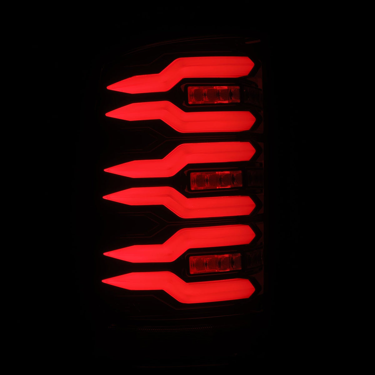 AlphaRex 07-13 GMC Sierra LUXX-Series LED Tail Lights Black-Red