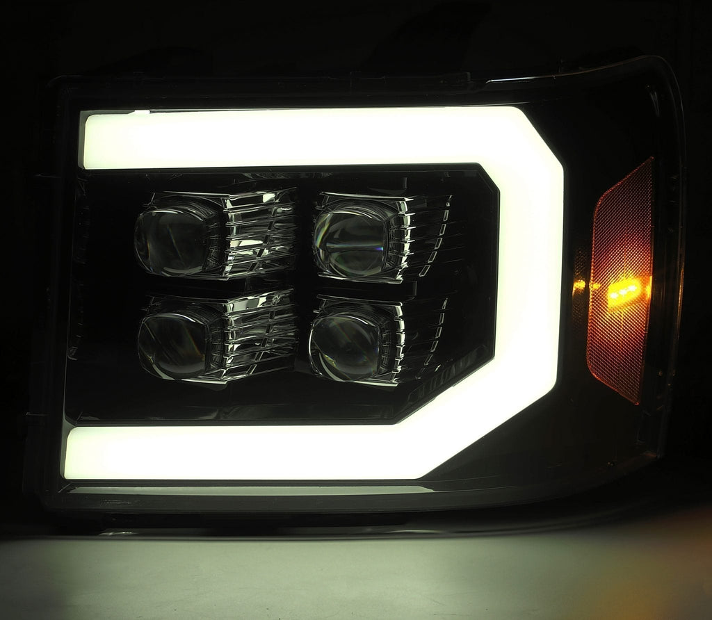AlphaRex 07-13 GMC Sierra NOVA-Series LED Projector Headlights Chrome