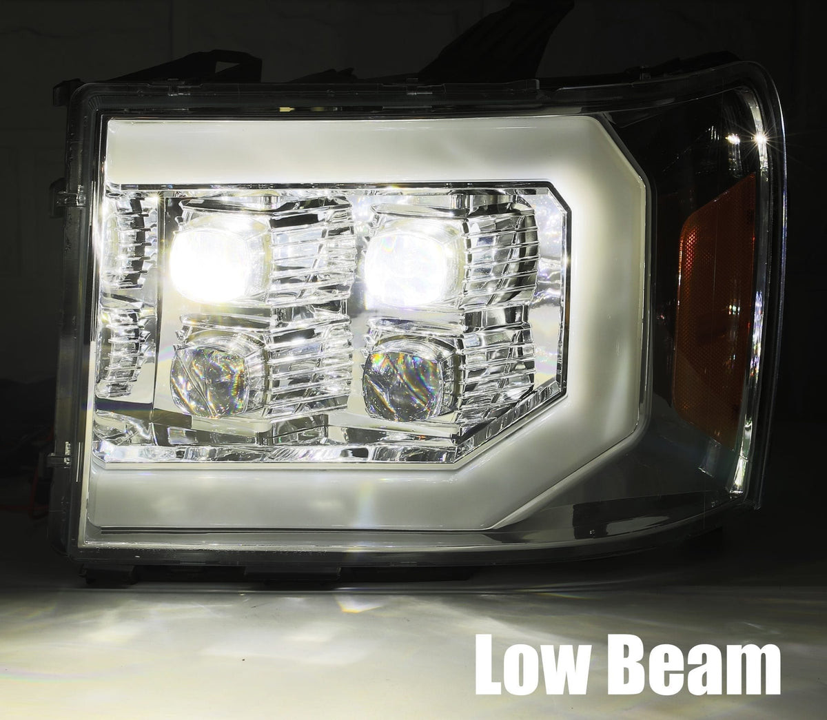 AlphaRex 07-13 GMC Sierra NOVA-Series LED Projector Headlights Chrome
