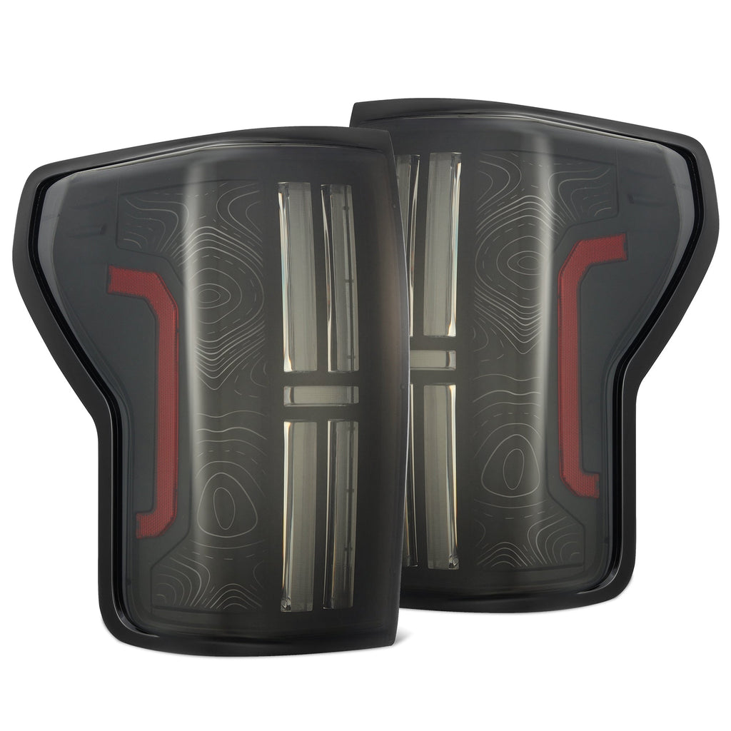 AlphaRex 07-13 Toyota Tundra TOPO ETCH NOVA-Series LED Tail Lights Black Smoke