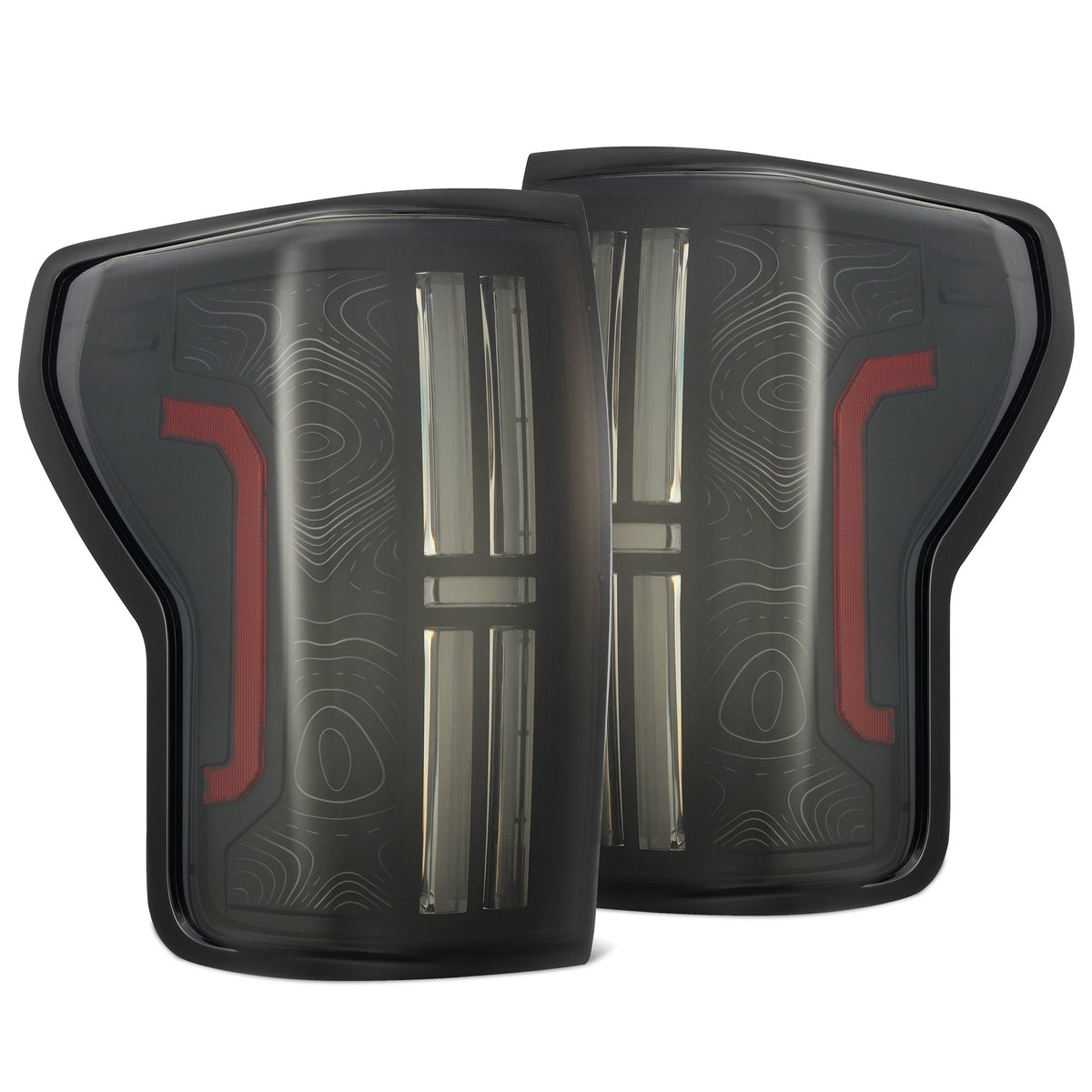 AlphaRex 07-13 Toyota Tundra TOPO ETCH NOVA-Series LED Tail Lights Black Smoke